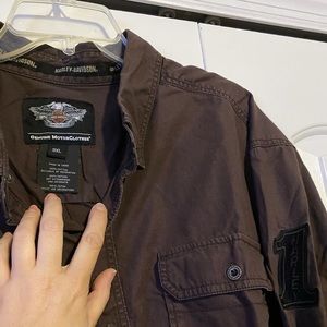 Harley Davidson brown long sleeve shirt